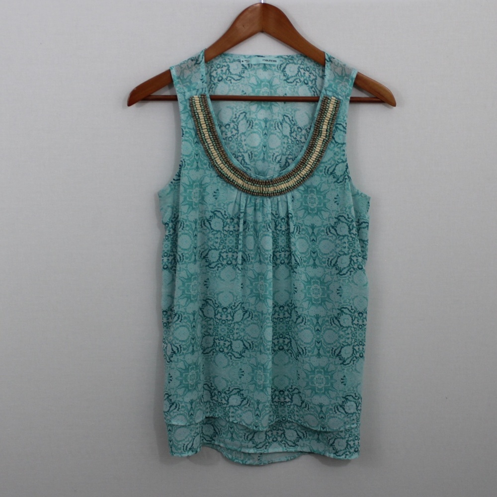 Maurices Sea Green and White Top